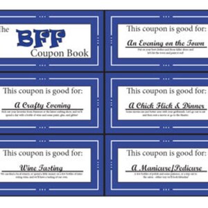 BFF | Bestie Coupon Book | Printable | Digital | Stocking Stuffer | Birthday | Gift | Friend | Best Friend