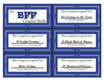 BFF | Bestie Coupon Book | Printable | Digital | Stocking Stuffer | Birthday | Gift | Friend | Best Friend