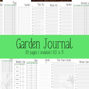 DIGITAL DOWNLOAD - Garden Journal/Planner