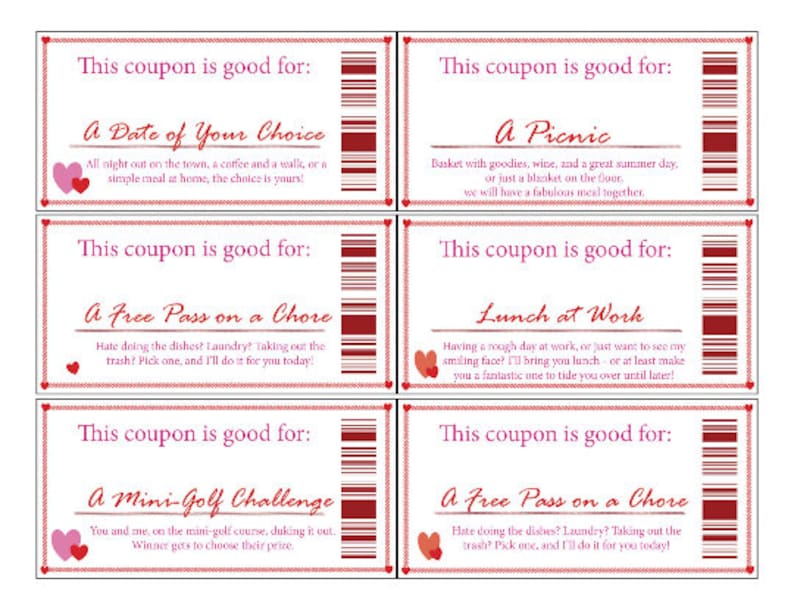 Husband Love Coupons Printable Digital Stocking Stuffer Husband Love Coupons Printable Digital Stocking Stuffer