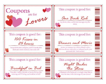 Love Coupon Book | Printable | Digital | Stocking Stuffer | Valentine's Day | Romance | Anniversary | Gift