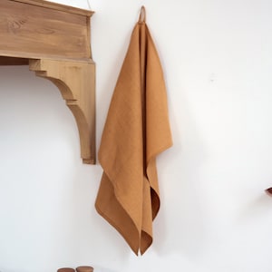 Varicolored organic linen towels. Kitchen gift towel. Eco tea soft pure linen hand towel. Guest towels. Natural dish towel.