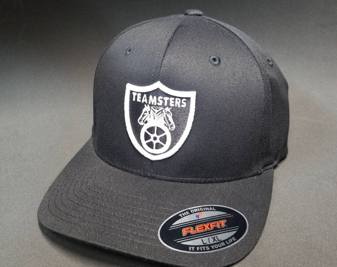 Featured listing image: Teamster Nation Black Flexfit Raider Themed