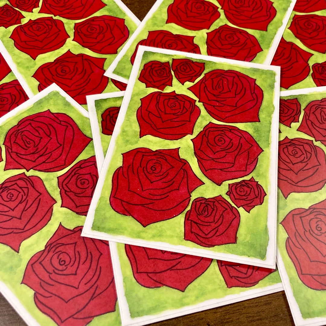 Red Roses Vinyl Sticker - Etsy