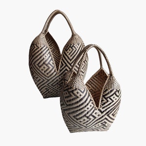 Cuatro Tetas Colombian basket / Raffia Straw basket / Storage Bin / Home Decor / Sustainable