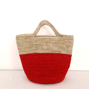 Red straw purse clearance