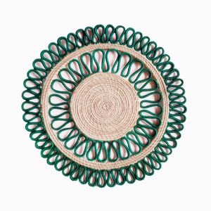 Magnolia Deux Iraca Palm Placemat with coasters / Colombian Straw placemat / Raffia / Tableware / Home Decor / Dinnerware image 1