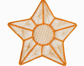 Star Iraca Palm Placemat with coasters / Colombian Straw placemat / Raffia / Tableware / Home Decor / Dinnerware