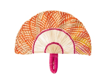 Handwoven Iraca Palm Fan: Colombian Wedding Favor, Beach Decor