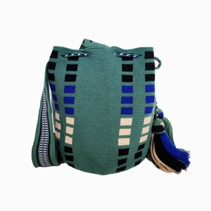 GUANABANA Medium‎ Bucket Bag in Blue & Green GUANABANA Medium Bucket Bag in Blue & Green | eBay main image 2