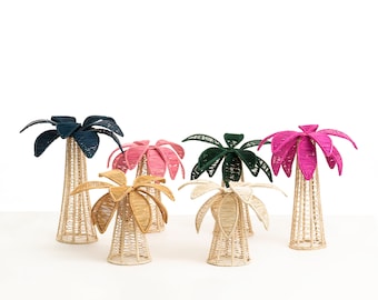 Palm Tree Candle Holder / Straw Tableware / Home Table Decor / Raffia Dinnerware / Sustainable / Eco friendly / Flower holder / Colombia