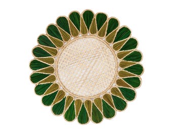 Jogo Americano Drops: Decoração de Mesa Boho Tecida à Mão