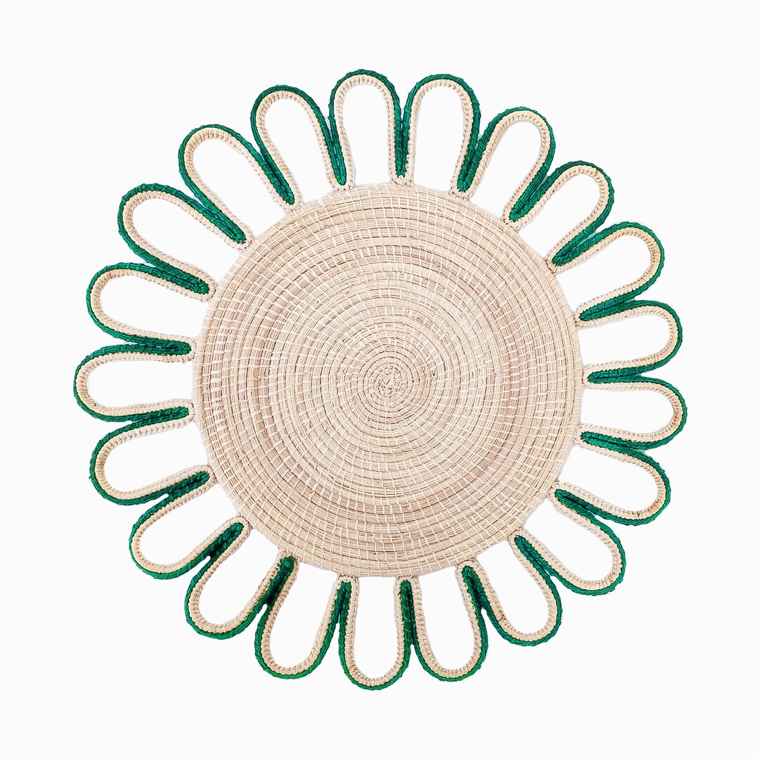 Iraca Straw Placemats includes Coasters Colombian Raffia Etsy