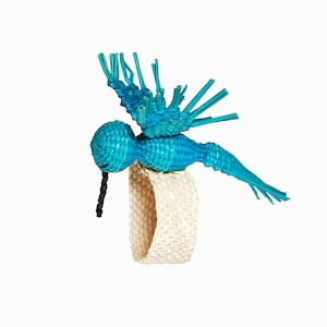 Lot de 4 et 6 ronds de serviette Iraca Colibri / Vaisselle en paille / Décoration de table pour la maison / Vaisselle en raphia / Durable / Coro Cora™