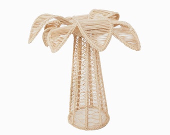 Palm Tree Candle Holder / Straw Tableware / Home Table Decor / Raffia Dinnerware / Sustainable / Eco friendly / Flower holder / Colombia
