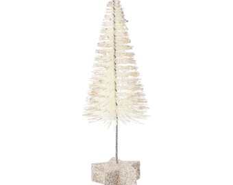 Cream Bristle Tree on Star Base Decoration 28cm
