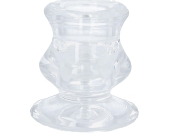 Mini Clear Glass Candlestick
