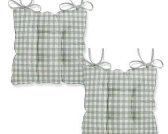 Harrison Cropper Hillcrest Duckegg Gingham Chair Seat Pad