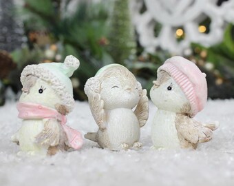Christmas Birds with Hat Ornaments