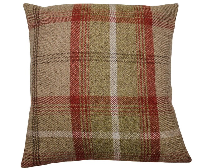 Balmoral Rust Checked Tartan Plaid Cushion Cover - Etsy