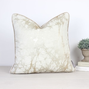 Lava Natural Beige and Gold Cushion / Cushion Cover