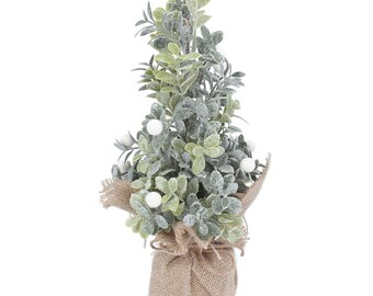Acrylic Frosted White Berry Christmas Tree in Sack