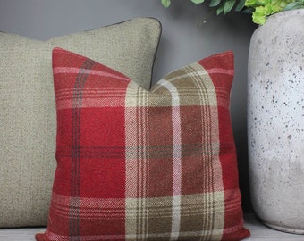 Red Balmoral Checked Cushion