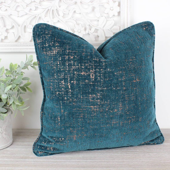 Grey and top copper cushion covers