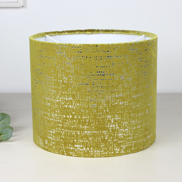 Zinc Ochre Velvet Drum Lampshade