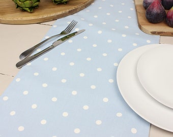 Dotty Powder Blue Polkadot Table Runner