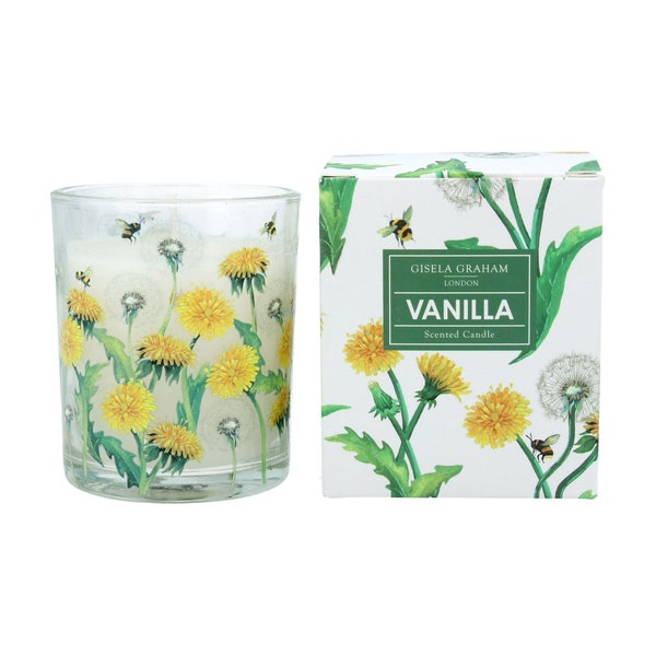 Gisela Graham Vanilla Scented Dandelion & Bee Boxed Candle