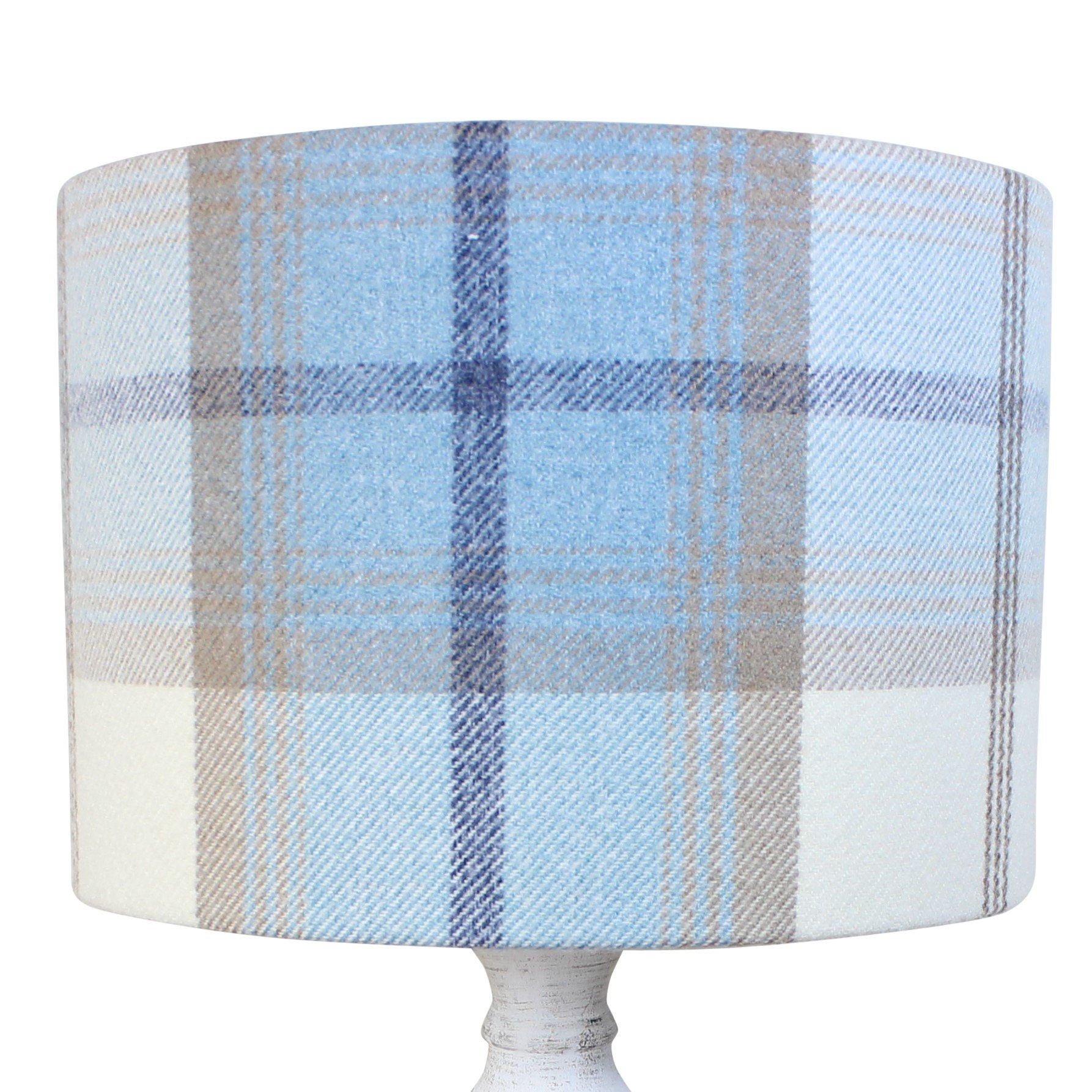 Blue plaid lamp shade deals