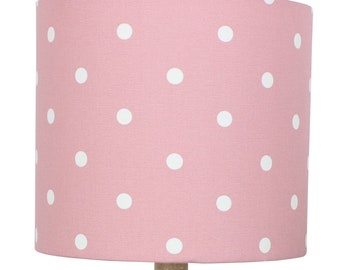 Dotty Rose Pink Spot Pretty Vintage Shabby Chic Drum Lampshade Lightshade