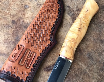 Custom Personalized Knife - Engraved Hunting knife - Puukko