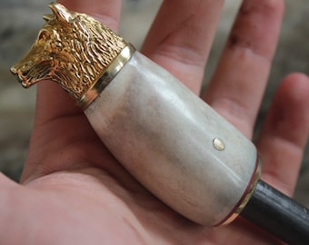 Custom Wolf Ferro Rod Firesteel - HF Survival School - Bushcraft shop