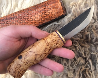 Custom Bushcraft Knife - puukko , hunting knife , survival knife , scandi - Bushcraft Shop