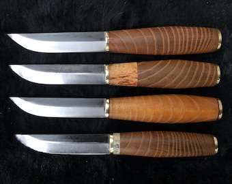 Custom Puukko With Mulberry handle - handmade scandi bushcraft knife