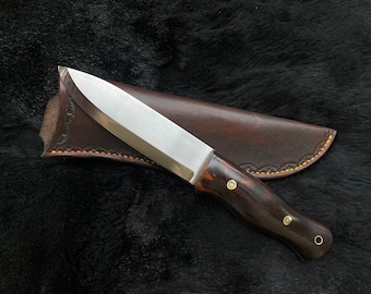 Custom Bushcraft Knife - Nicklore Handmade Knife - Survival Hunting Knife - High Carbon Steel With Desert Ironwood