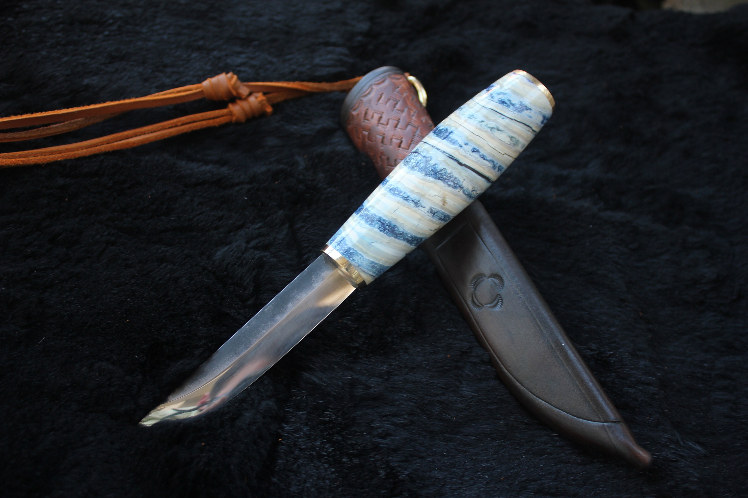 CUSTOM PUUKKO KNIFE With Stabilized Tooth Handle Bushcraft Etsy