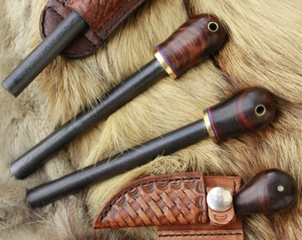 Custom Ferro Rod 6" by 1/2" - HF Survival School Fire steel, Bushcraft - BushcraftShop