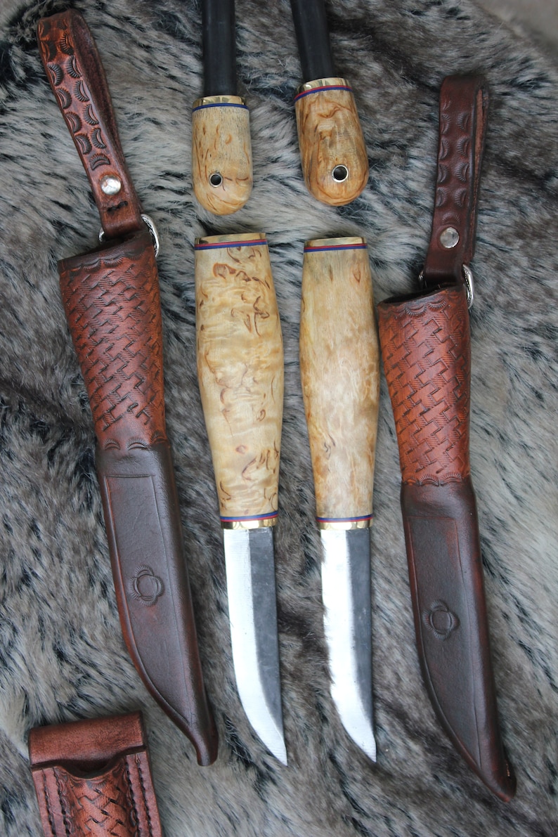 Custom Bushcraft Knife Hunting Puukko Survival Knife Etsy