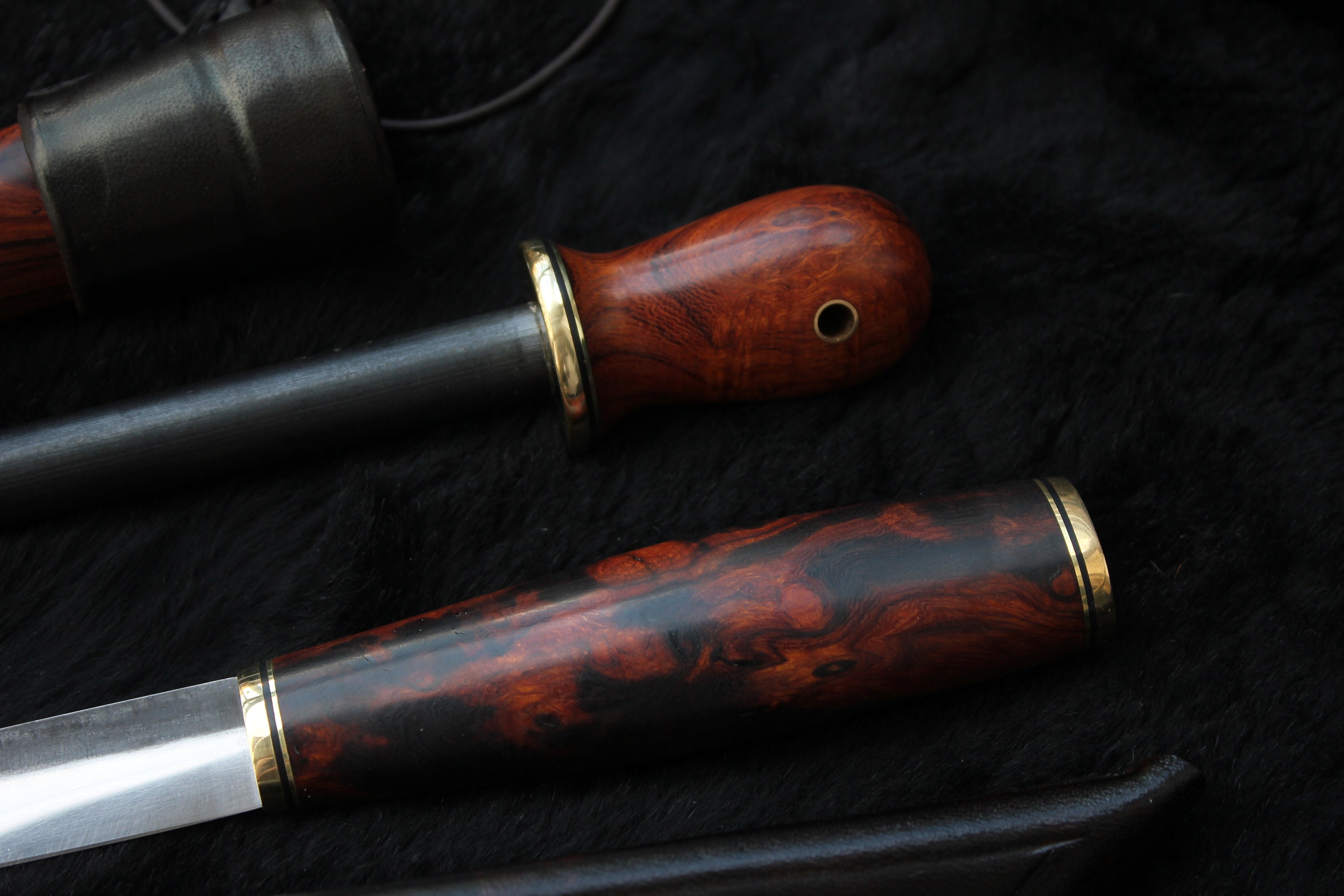 Custom Knife and Ferro Rod set Handmade puukko with Desert Etsy