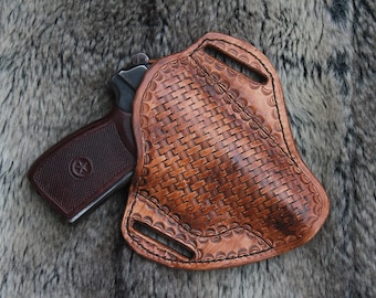 Custom Leather Holster - CZ , Makarov , Glock , 1911 , Colt , handgun holster