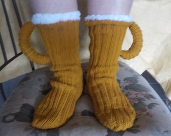 beer lovers slippers, gift for dad, gag gift for beer lovers, unique beer socks, bachelor party gifts, bachelorette party gifts, ,