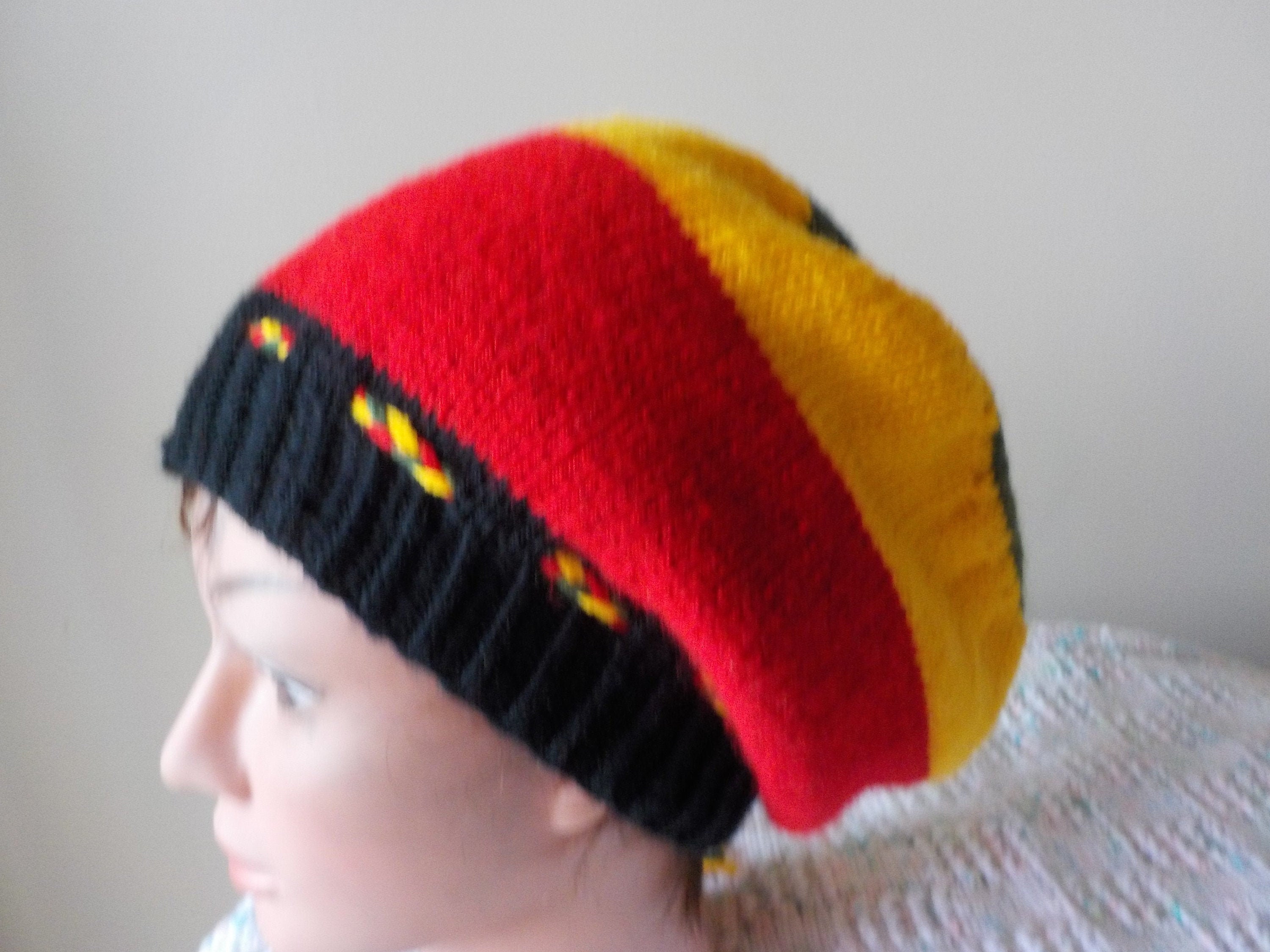 Bob Marley Inspired Slouchy Rasta Hat 