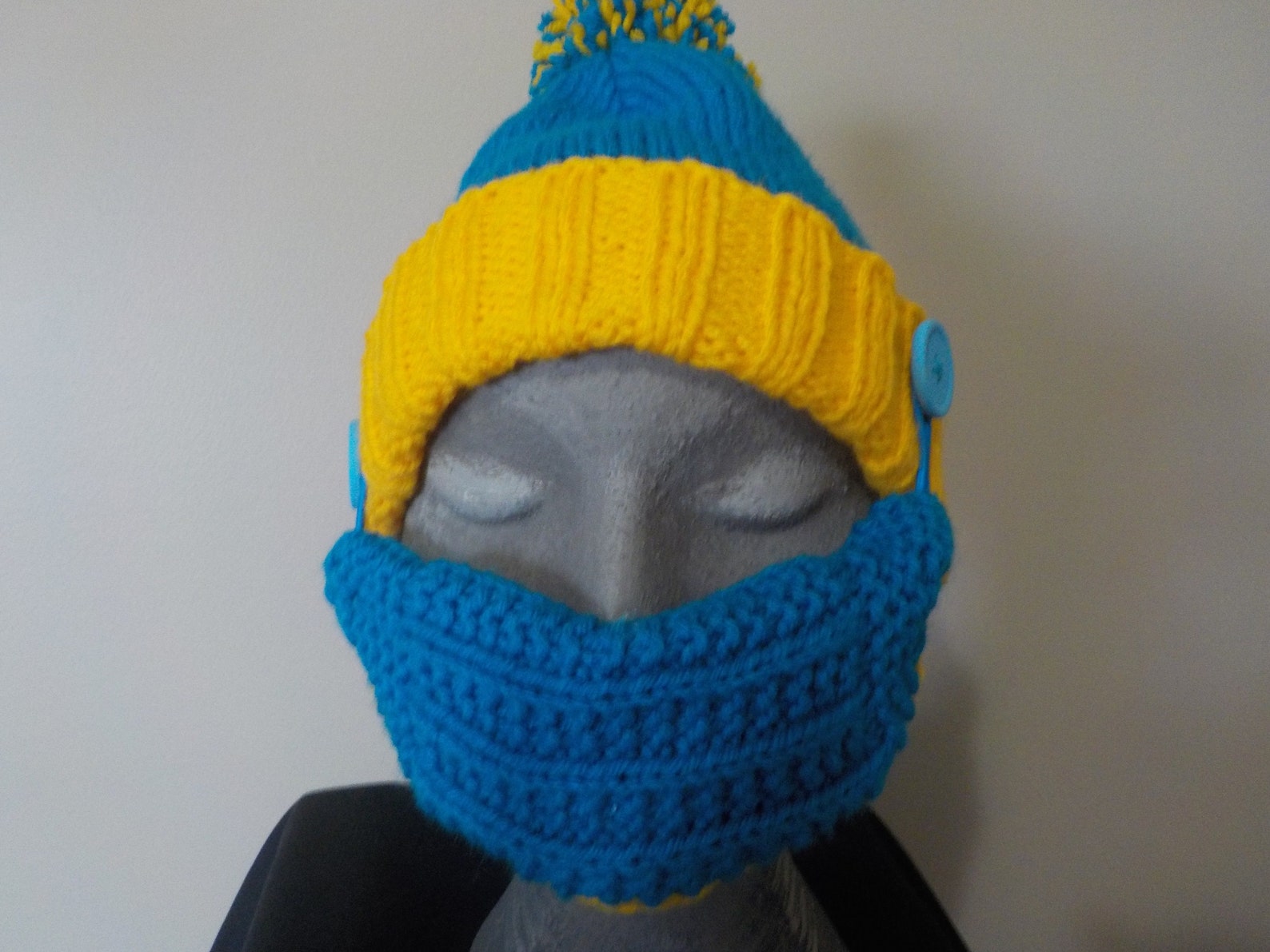 Kids hat with mask, kids toque with mask, face mask attached to hat