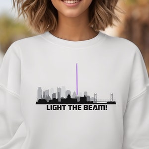 Light the Beam Sacramento Kings Basketball Gift for Kings Fan Beam Team Sacramento Landscape 6th man all star unisex sweater sac kings bball