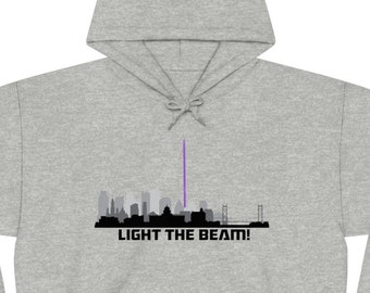 Light the Beam Sacramento Kings Basketball hoodie sweater, Gift for Kings Fan, Beam Team, Sacramento skyline, 6th man, all star, unisex