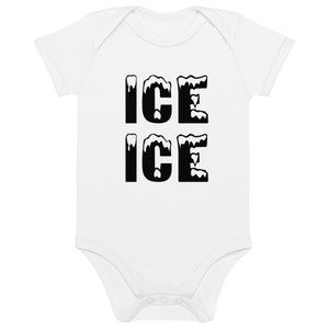 ice ice onesie,  calligraphy, newborn onesie, body suit, cute, baby onesie, adorable