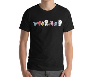 Camiseta unisex inspirada en los personajes de BT21 - BT21 - Army - Camiseta para fans - Inspirada en BTS - Linda - Kpop - Camiseta de BTS